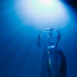 Invisible technology blending into blue background